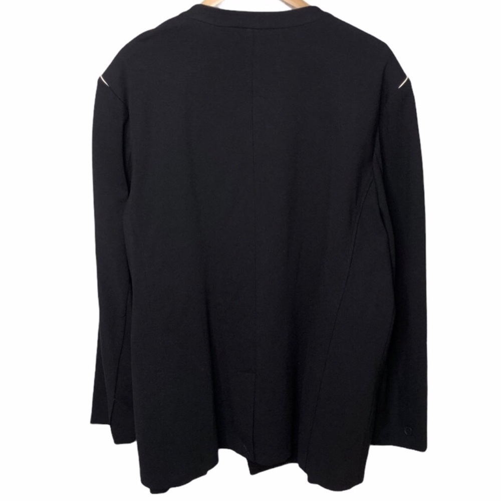 Amanda & Chelsea Women’s Piped Shoulder Ponte Black Jacket Blazer Size 3X - Picture 4 of 8